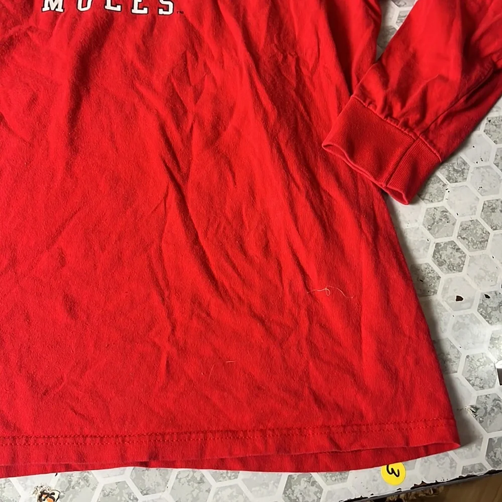 Nike Small Loose Fit Central Missouri Mules Long Sleeve Graphic T Shirt